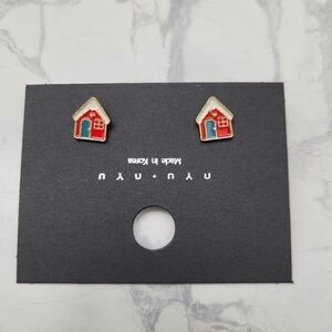2/$20 Brand New Christmas House Earrings
